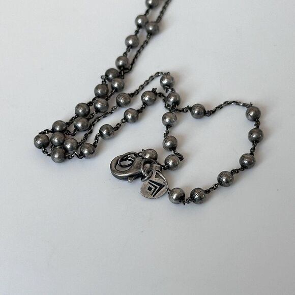 Silpada RETIRED Sterling Silver small satin beads Rosary Chain Necklace 17” long - Picture 11 of 12